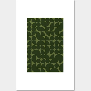 Leaf Colored Geometric Pattern - Shapes #8 Posters and Art